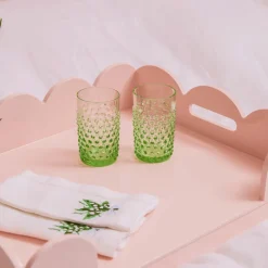 Soft Pink Lacquer Breakfast Tray