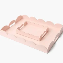 Soft Pink Lacquer Tray Set