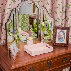 Soft Pink Lacquer Tray Set