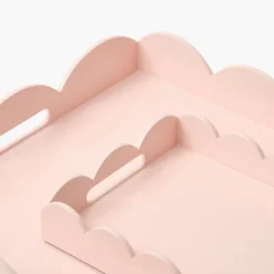 Soft Pink Lacquer Tray Set