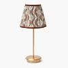 Tall Rechargeable Lamp with Chocolate Ikat Shade (18cm)