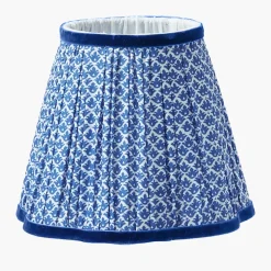 Tall Rechargeable Lamp with Cobalt Lotus Shade (18cm)