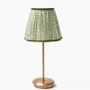 Tall Rechargeable Lamp with Olive Lotus Shade (18cm)