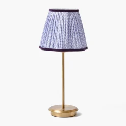 Tall Rechargeable Lamp with Lilac Lotus Shade (18cm)