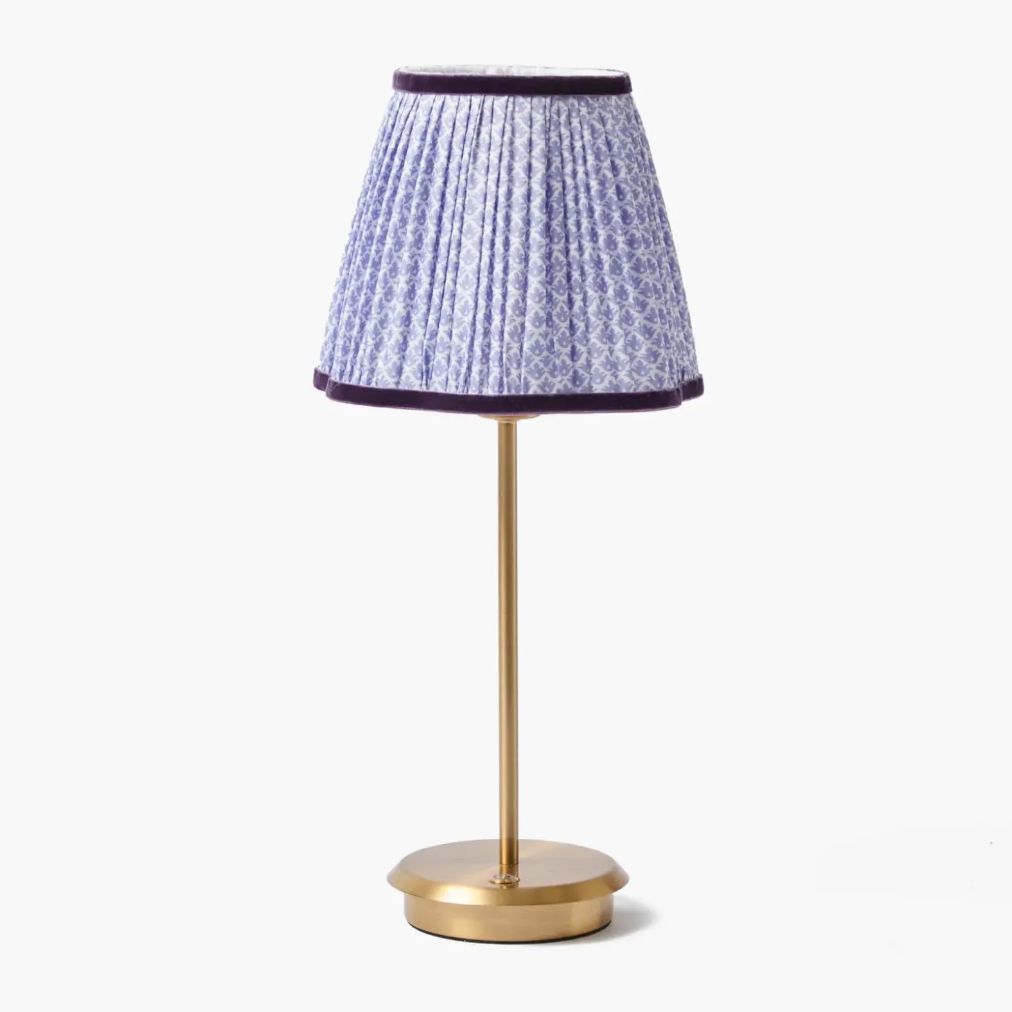 Tall Rechargeable Lamp with Lilac Lotus Shade (18cm)