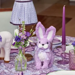 Tall Rechargeable Lamp with Lilac Lotus Shade (18cm)