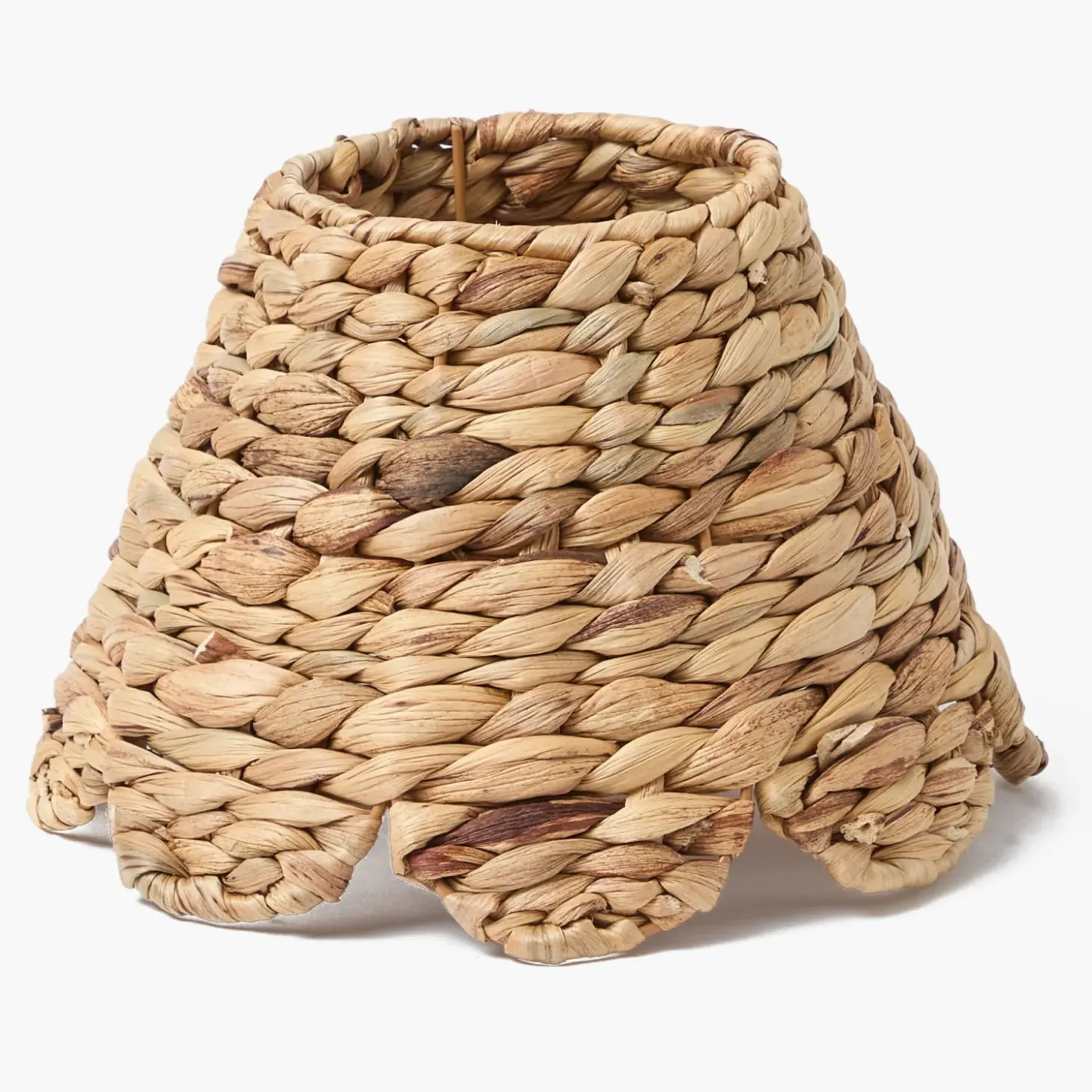 Tall Rechargeable Lamp with Natural Seagrass Shade