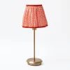 Tall Rechargeable Lamp with Orange Lotus Shade (18cm)