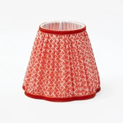 Tall Rechargeable Lamp with Orange Lotus Shade (18cm)