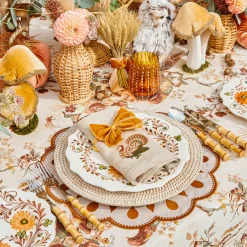 Taupe Embroidered Turkey Linen Napkins (Set of 4)