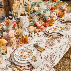 Taupe Embroidered Turkey Linen Napkins (Set of 4)