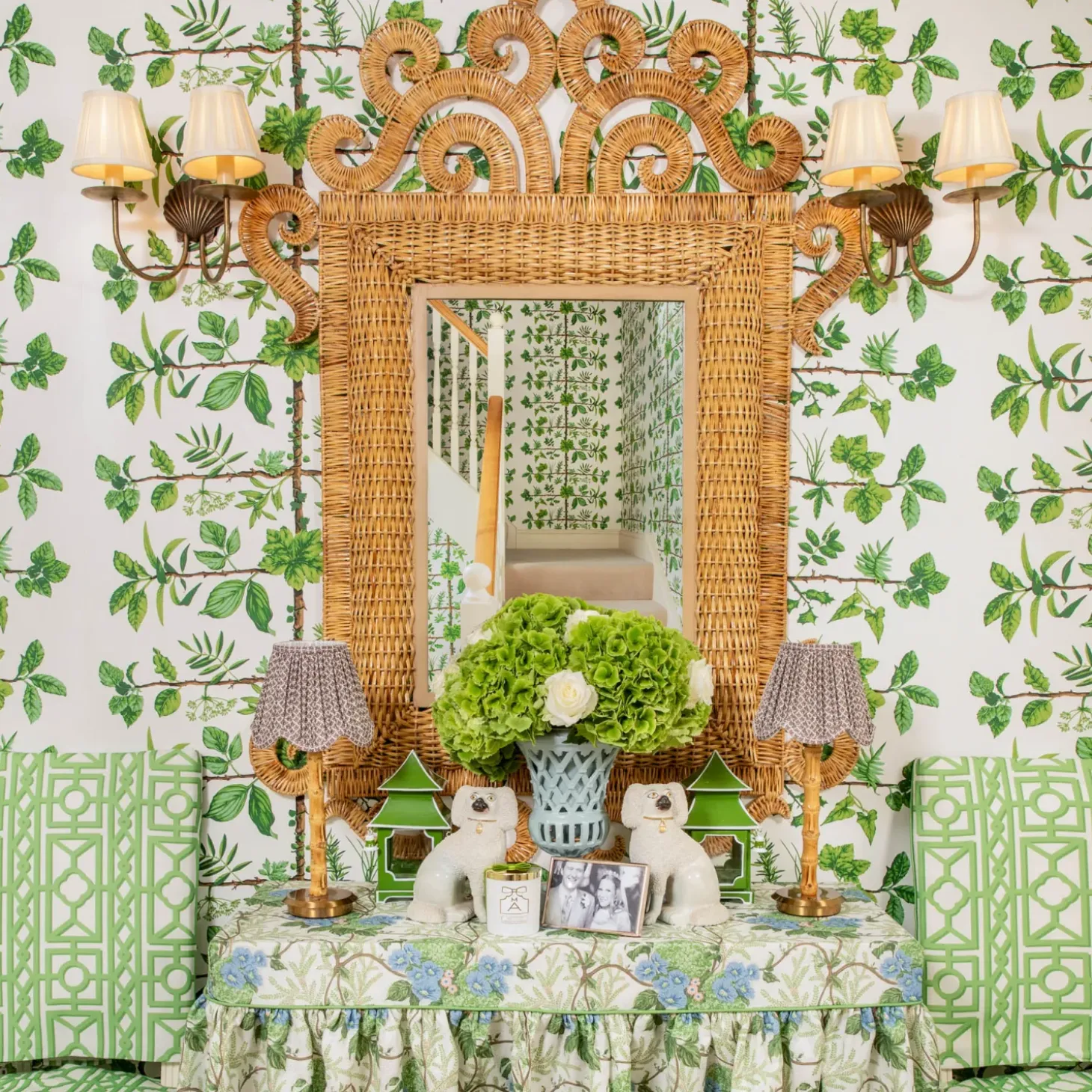 The Grand Rattan Mirror