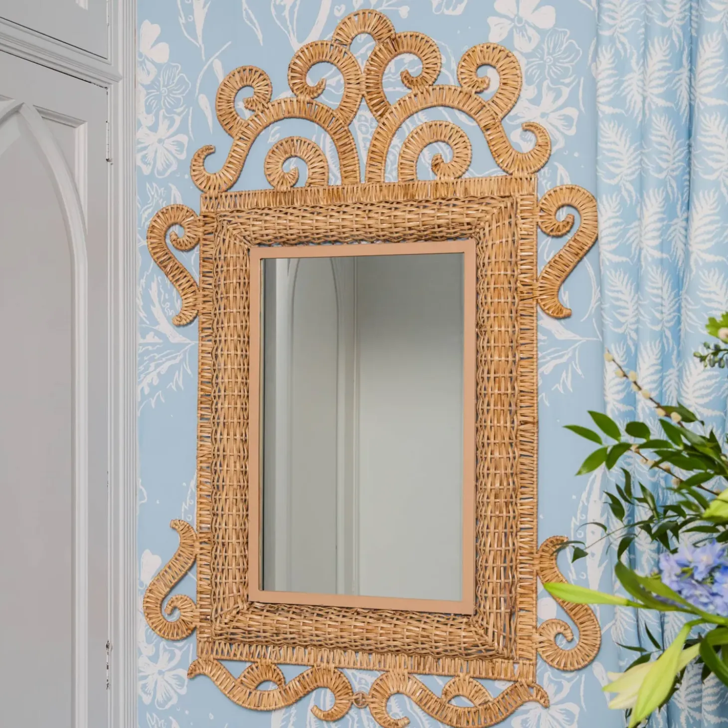 The Small Grand Rattan Mirror
