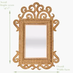 The Small Grand Rattan Mirror
