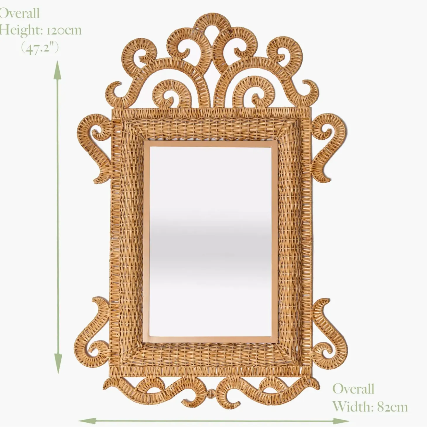 The Small Grand Rattan Mirror