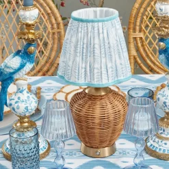 Trio of Rechargeable Rattan Lamps