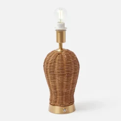 Trio of Rechargeable Rattan Lamps