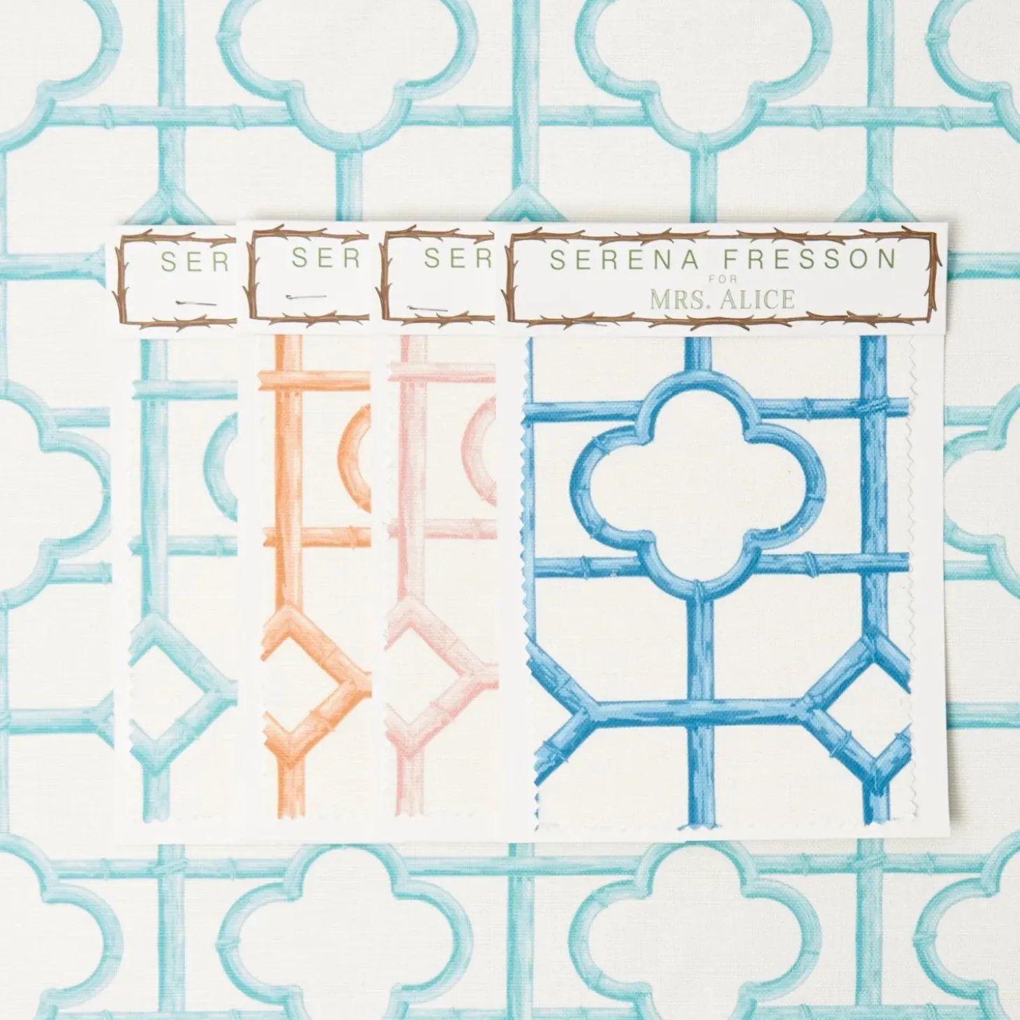 Turquoise Shaded Bamboo Fabric