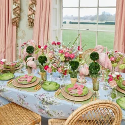 Valérie Green & Pink Napkins (Set of 4)