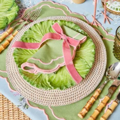 Valérie Green & Pink Napkins (Set of 4)