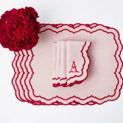 Valérie Pink Placemats & Napkins (Set of 4)