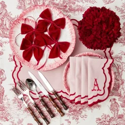 Valérie Pink Placemats & Napkins (Set of 4)