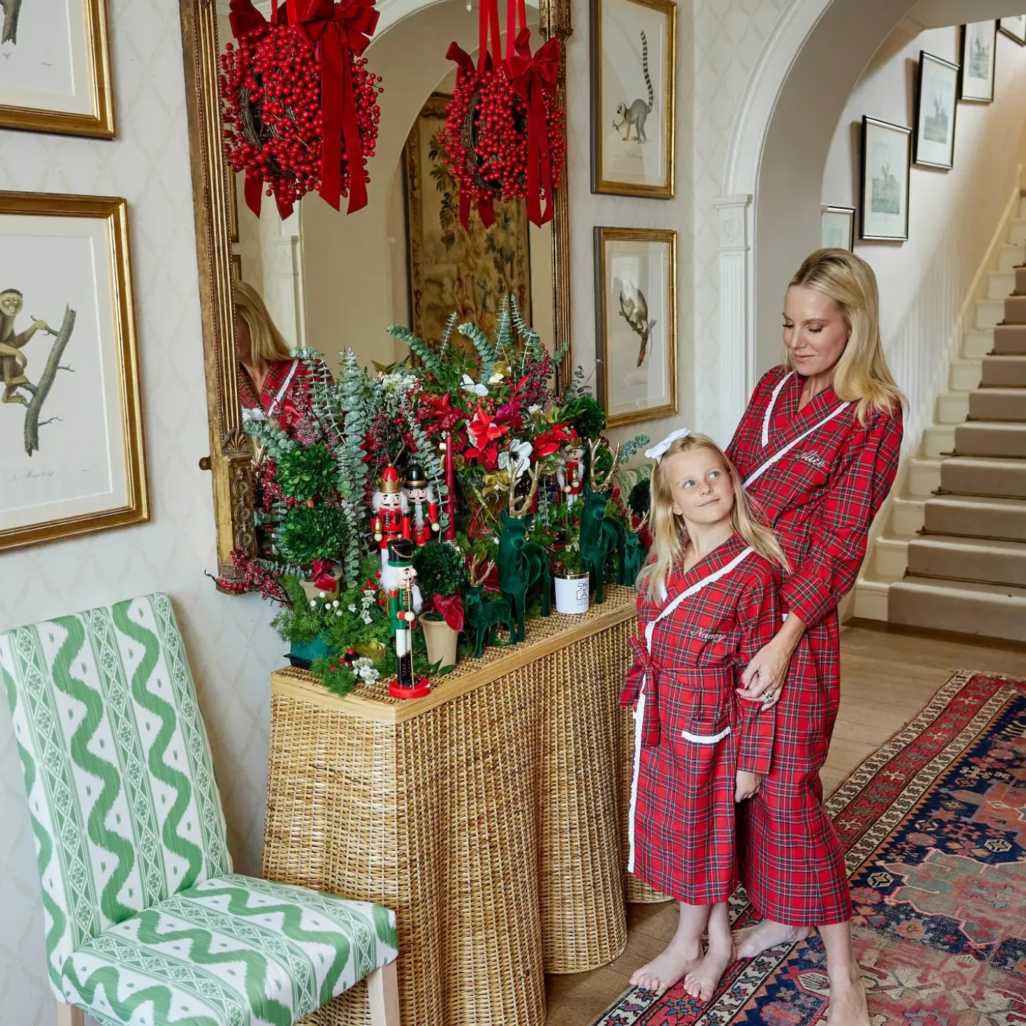 Vivienne Rattan Scalloped Console Table