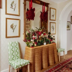 Vivienne Rattan Scalloped Console Table