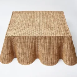 Vivienne Rattan Scalloped Ottoman