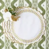 White & Gold Laurel Placemats (Set of 4)