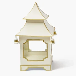 White & Gold Pagoda Lantern