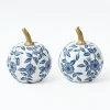 White Chinoiserie Tole Pumpkin (Pair)
