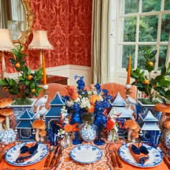 White Chinoiserie Tole Pumpkin (Pair)