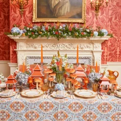 White Chinoiserie Tole Pumpkin Family
