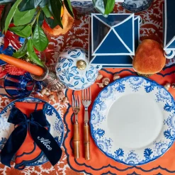 White Chinoiserie Tole Pumpkin Family