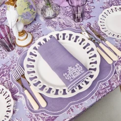 White Lace Dinner & Starter Plates (Set of 8)