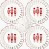White Lace Nutcracker Dinner Plates (Set of 4)