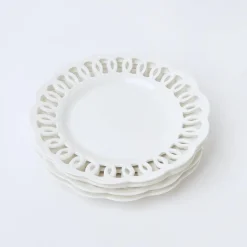 White Lace Starter Plates (Set of 4)