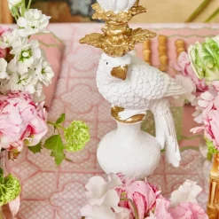 White Parrot Candle Holder (Pair)