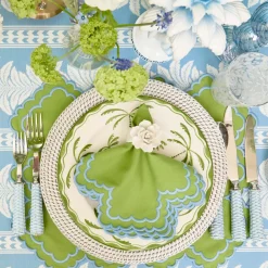 White Rattan Charger Plates (Set of 4)