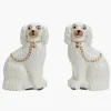 White Staffordshire Dogs (Pair)