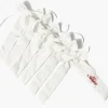White Velvet Christmas Tree Bows (Set of 6)