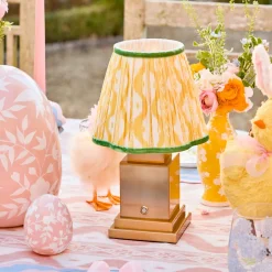 Yellow & Green Ikat Lampshade (18cm)