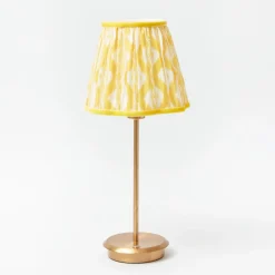 Yellow Ikat Lampshade (18cm)
