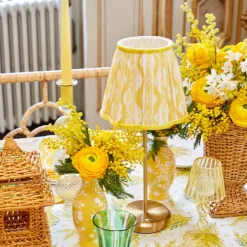 Yellow Ikat Lampshade (18cm)
